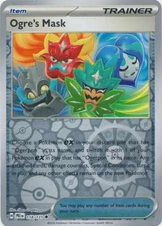 Prismatic Evolutions Ogre's Mask #118/131 reverse holo
